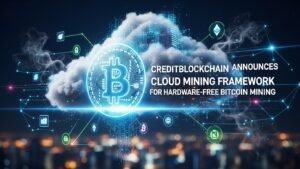 CreditBlockchain Announces Cloud Mining Framework for Hardware-Free Bitcoin Mining