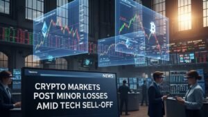 Crypto Markets Post Minor Losses Amid Tech Sell-Off