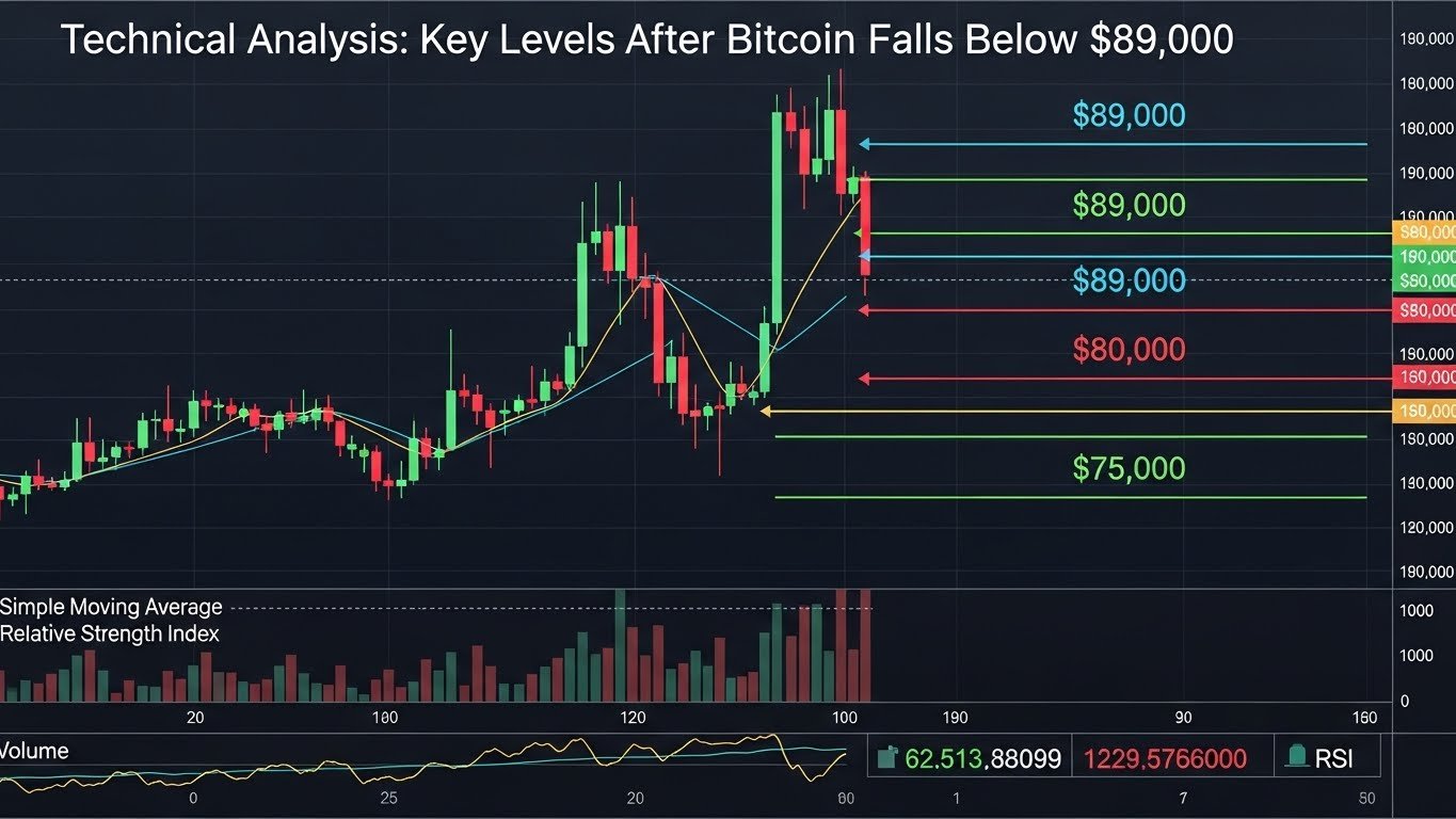 Technical Analysis Key Levels After Bitcoin Falls Below $89,000