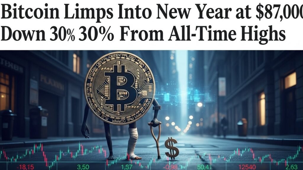 Bitcoin Limps Into New Year at $87,000, Down 30% From All-Time Highs