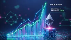 Ethereum Staking Surges 4-Month High in ETH Waiting to Be Staked