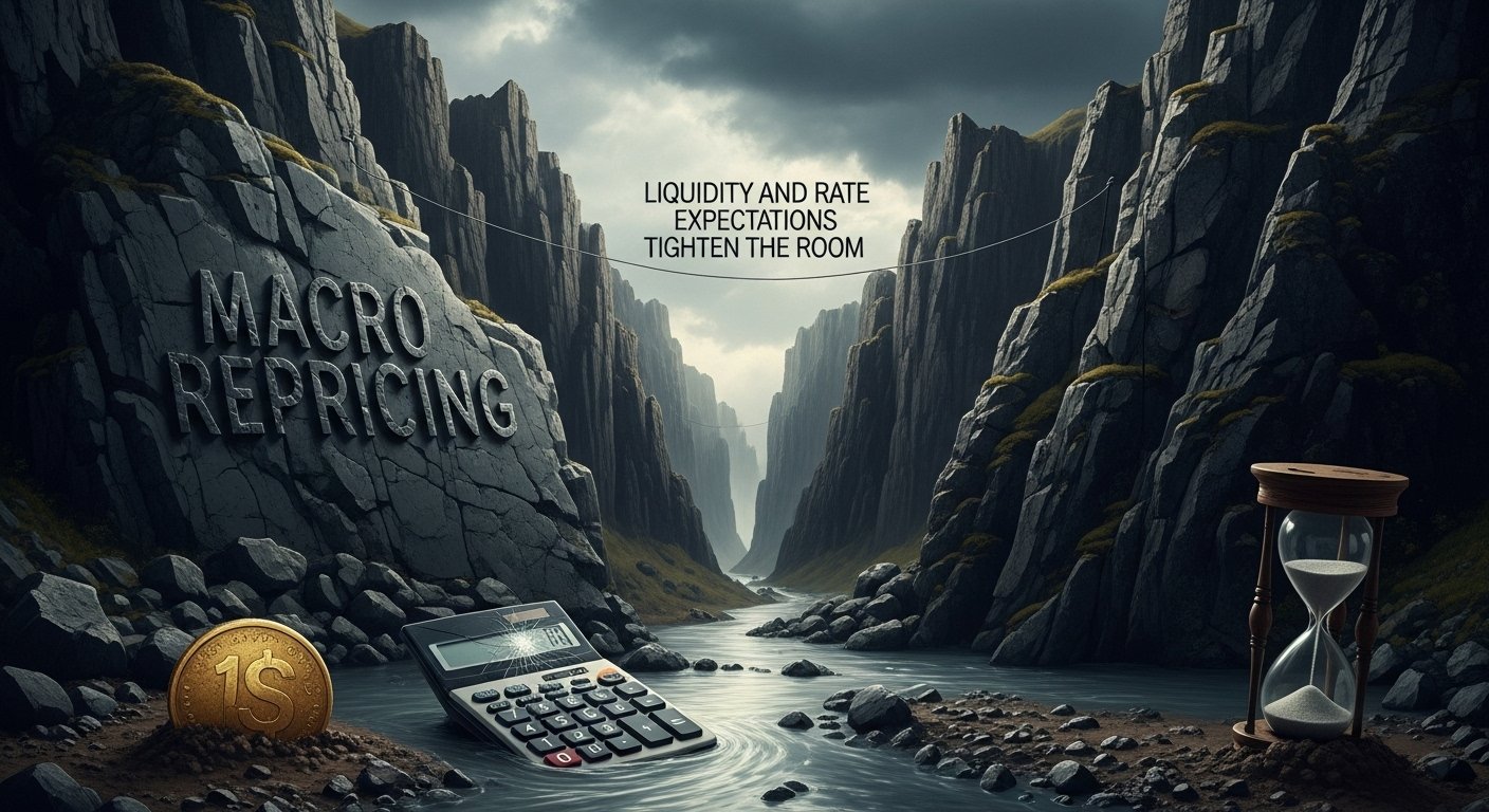 Macro Repricing: Liquidity and Rate Expectations Tighten the Room