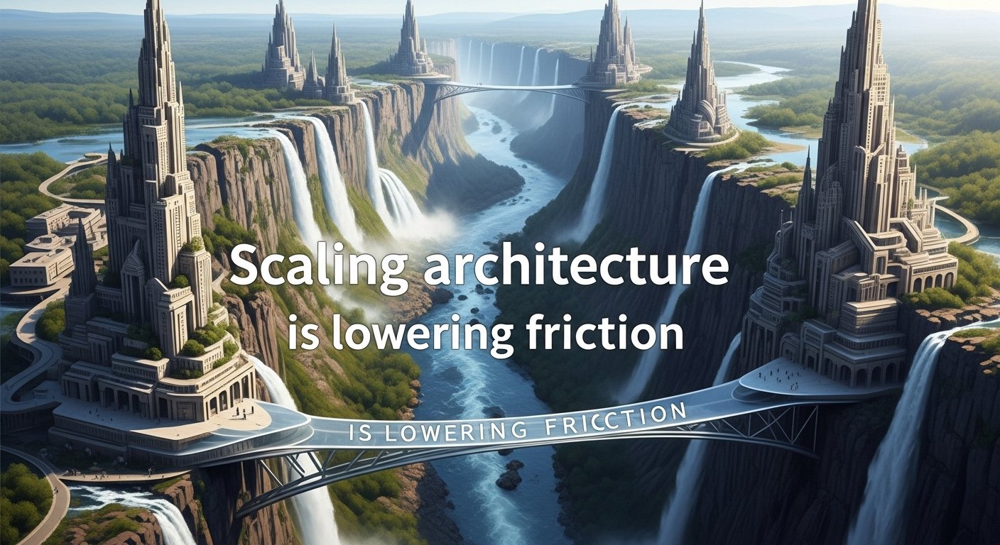 Scaling architecture is lowering friction