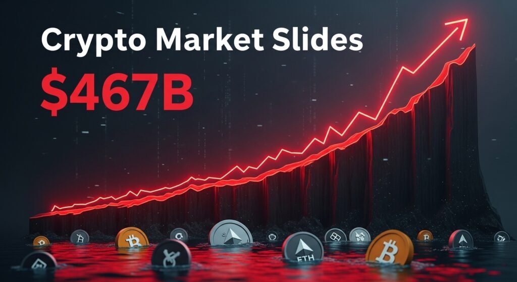 Crypto Market Slides $467B