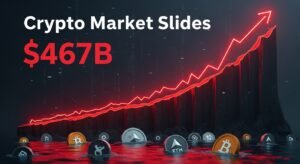 Crypto Market Slides $467B