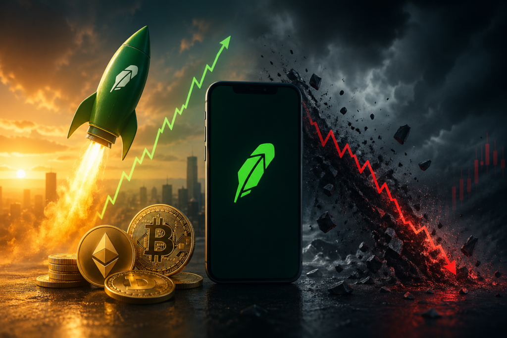 Crypto market volatility at dawn