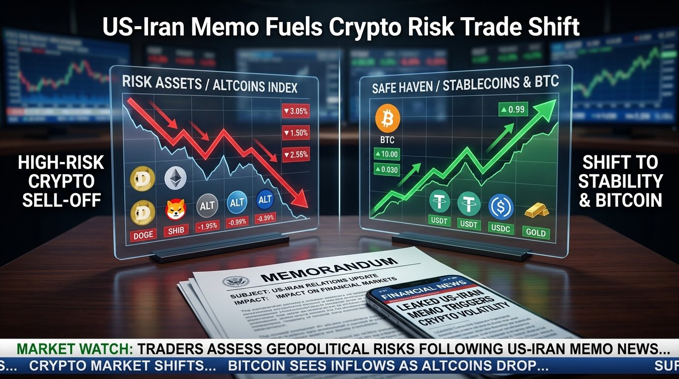 US-Iran Memo Fuels Crypto Risk Trade Shift